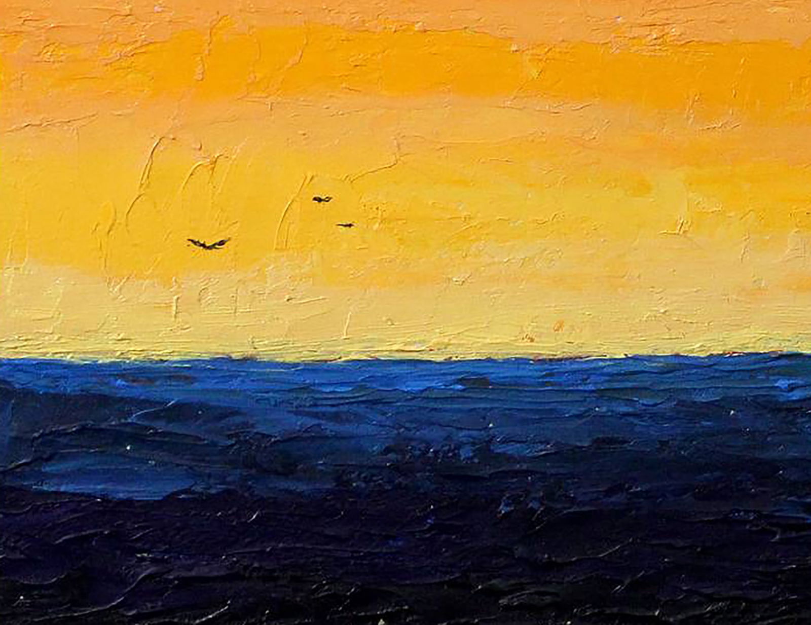 Oil painting Sunset with seascape Andriy Klishyn - 4