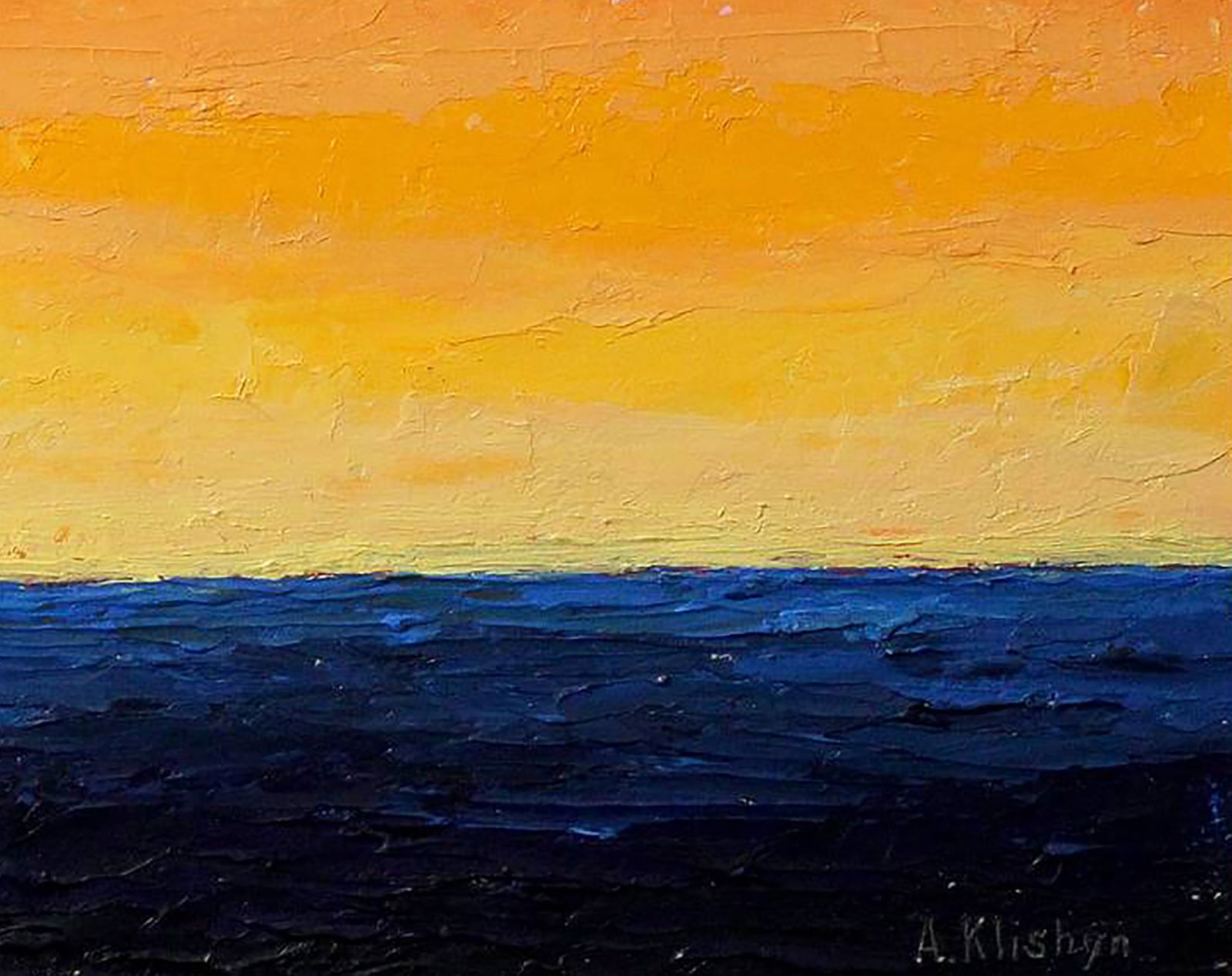 Oil painting Sunset with seascape Andriy Klishyn - 5