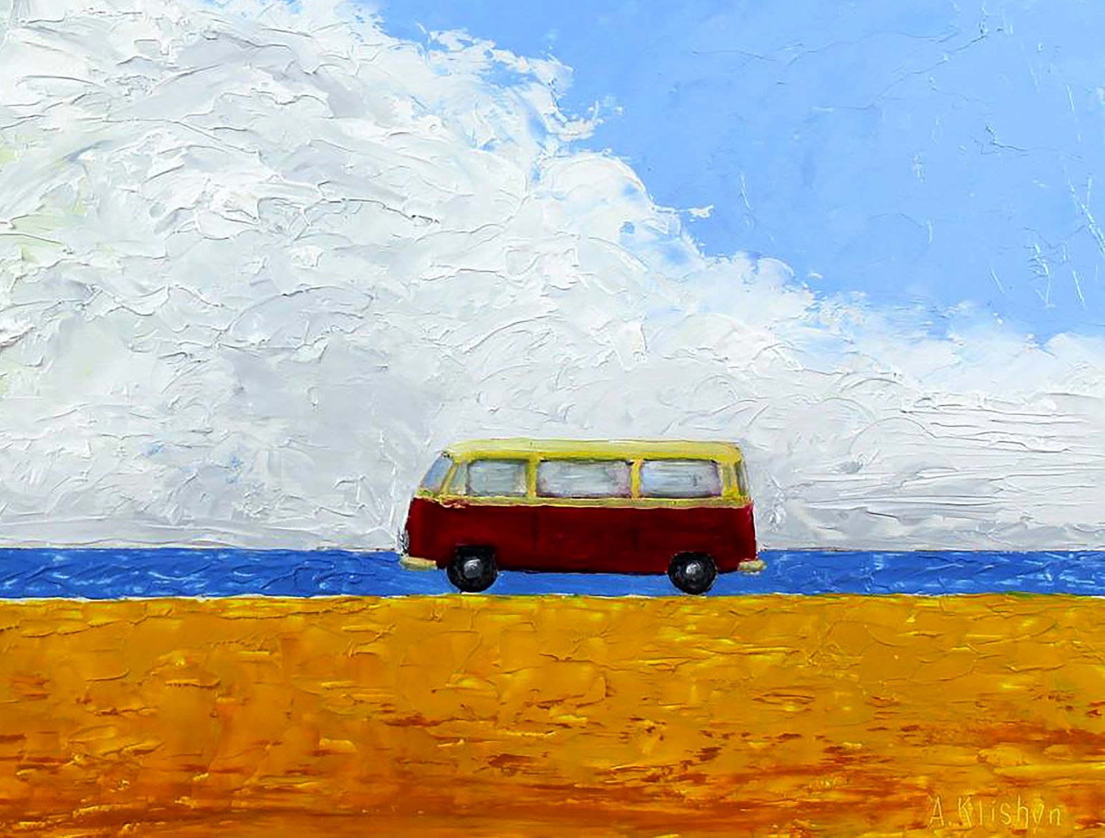 Oil painting Journey to the sea Andriy Klishyn - 5