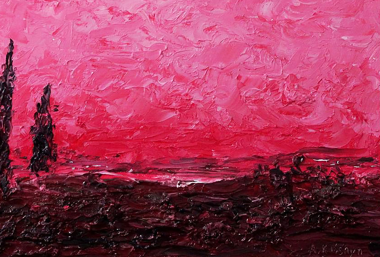 Oil painting Pink sunset Andriy Klishyn - 5