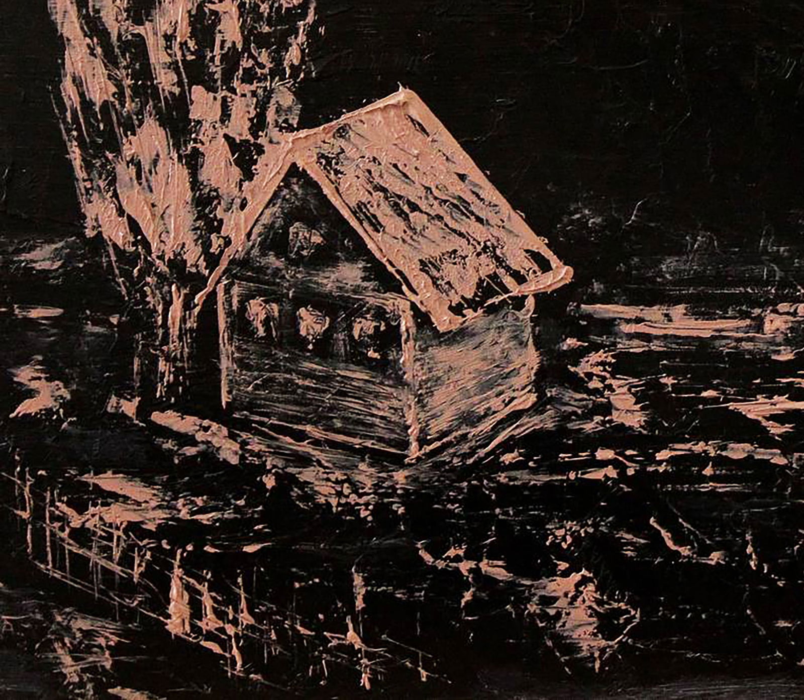 Oil painting House in the night Andriy Klishyn - 4