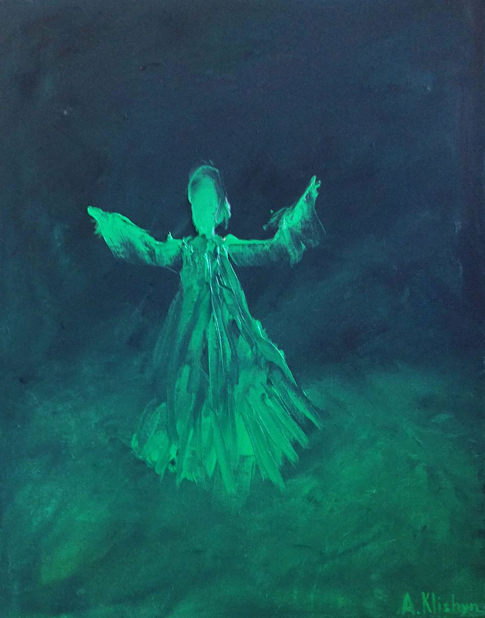 Oil painting Night guest Andriy Klishyn (1 of 5)