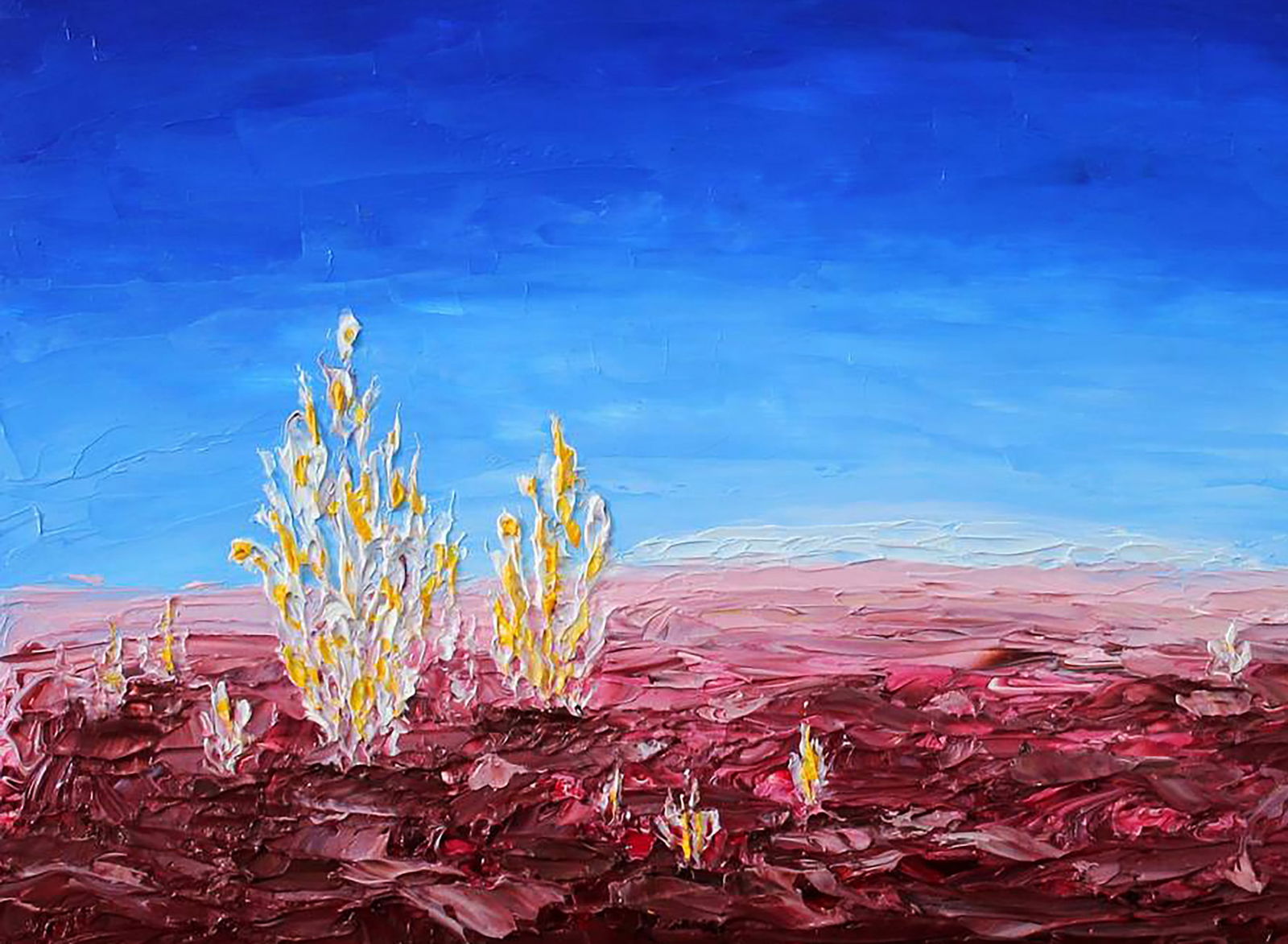 Oil painting White ahgae landscape Andriy Klishyn - 3