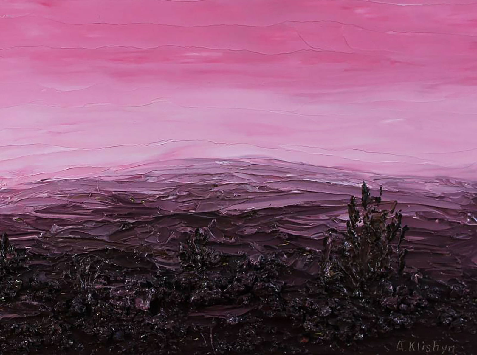 Oil painting Pink landscape Andriy Klishyn - 5