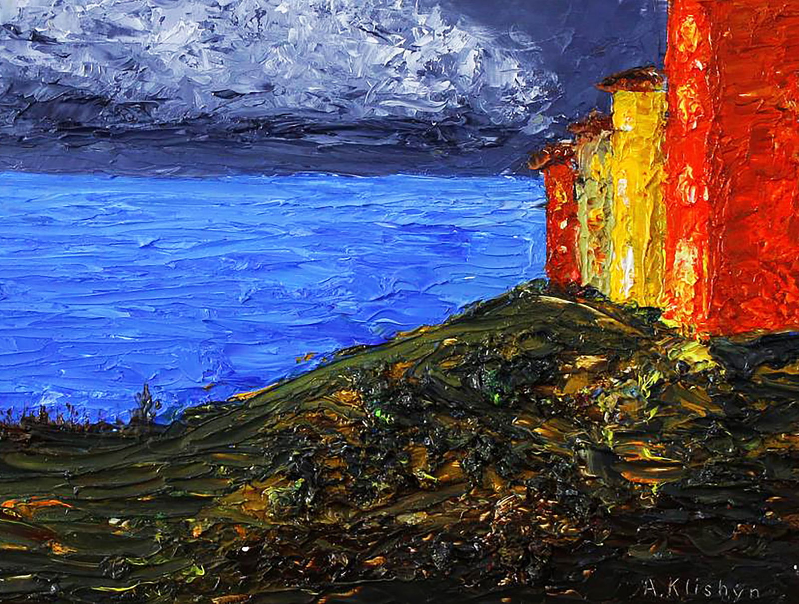 Oil painting Seaside street landscape Andriy Klishyn - 5