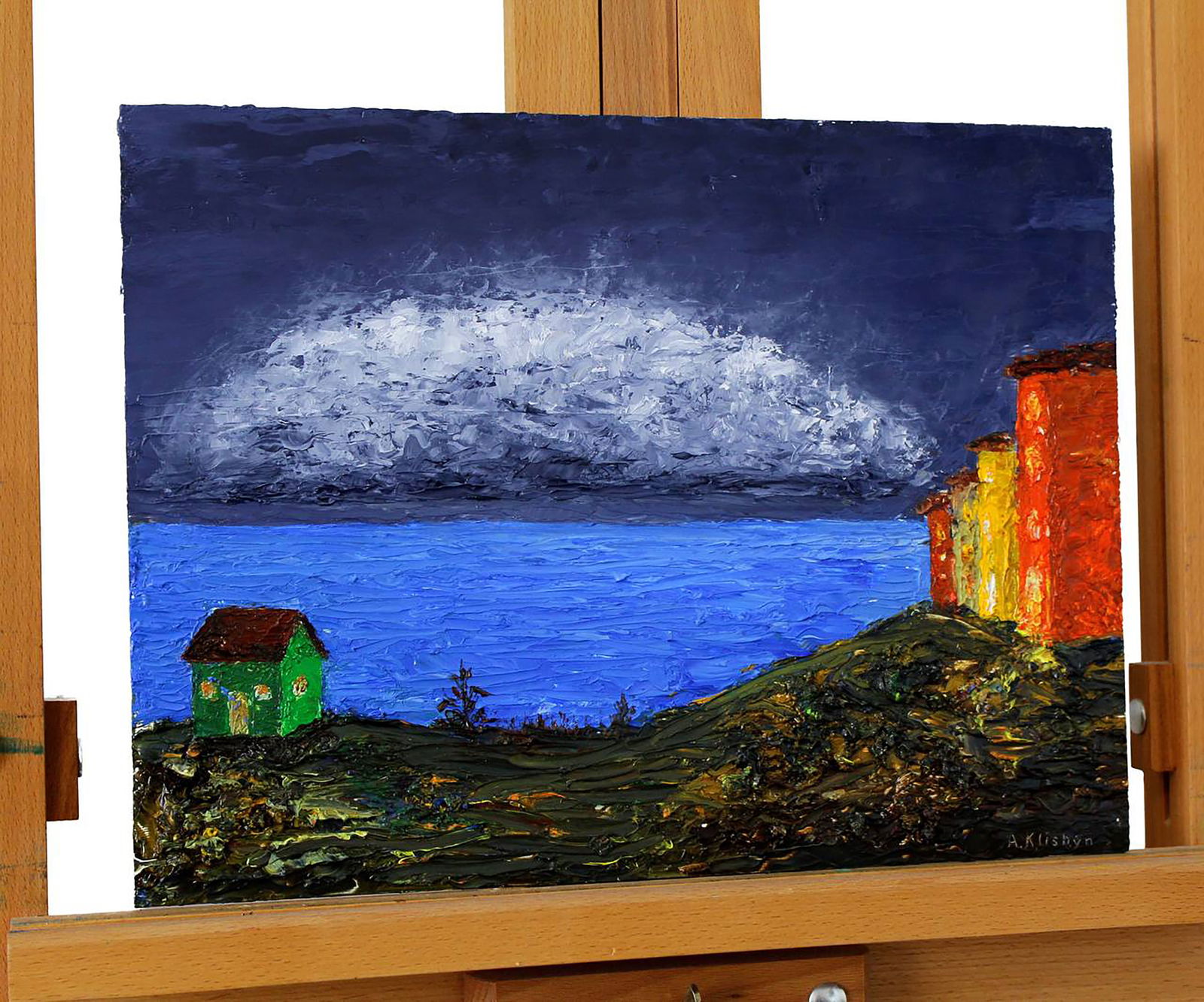 Oil painting Seaside street landscape Andriy Klishyn - 6