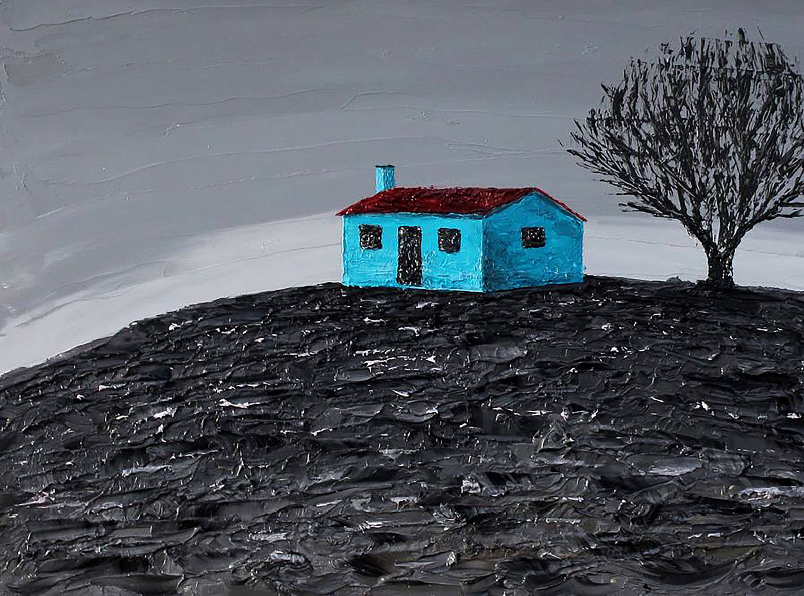 Oil painting House on the hill Andriy Klishyn - 4