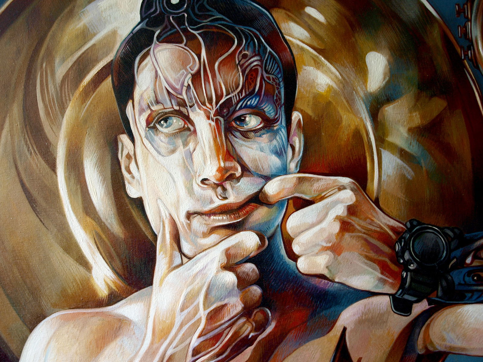 Oil painting Horns in my head Konsta G. Amelinn - 3