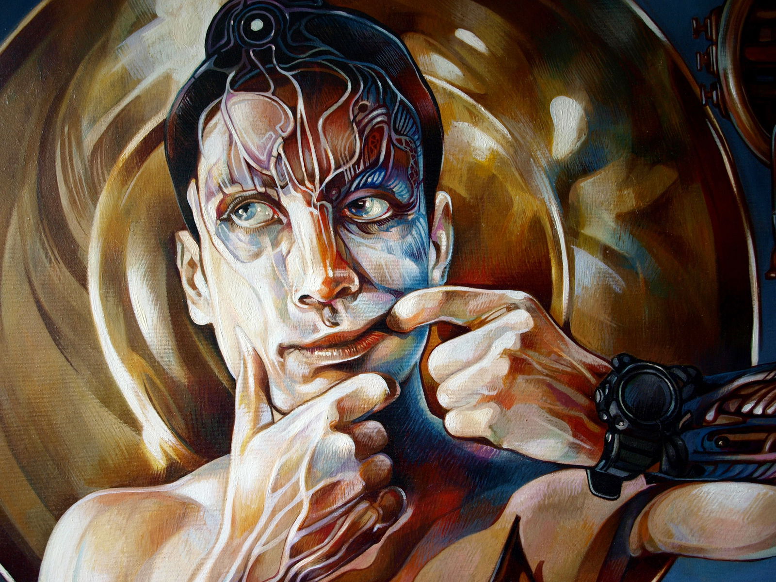 Oil painting Horns in my head Konsta G. Amelinn - 4