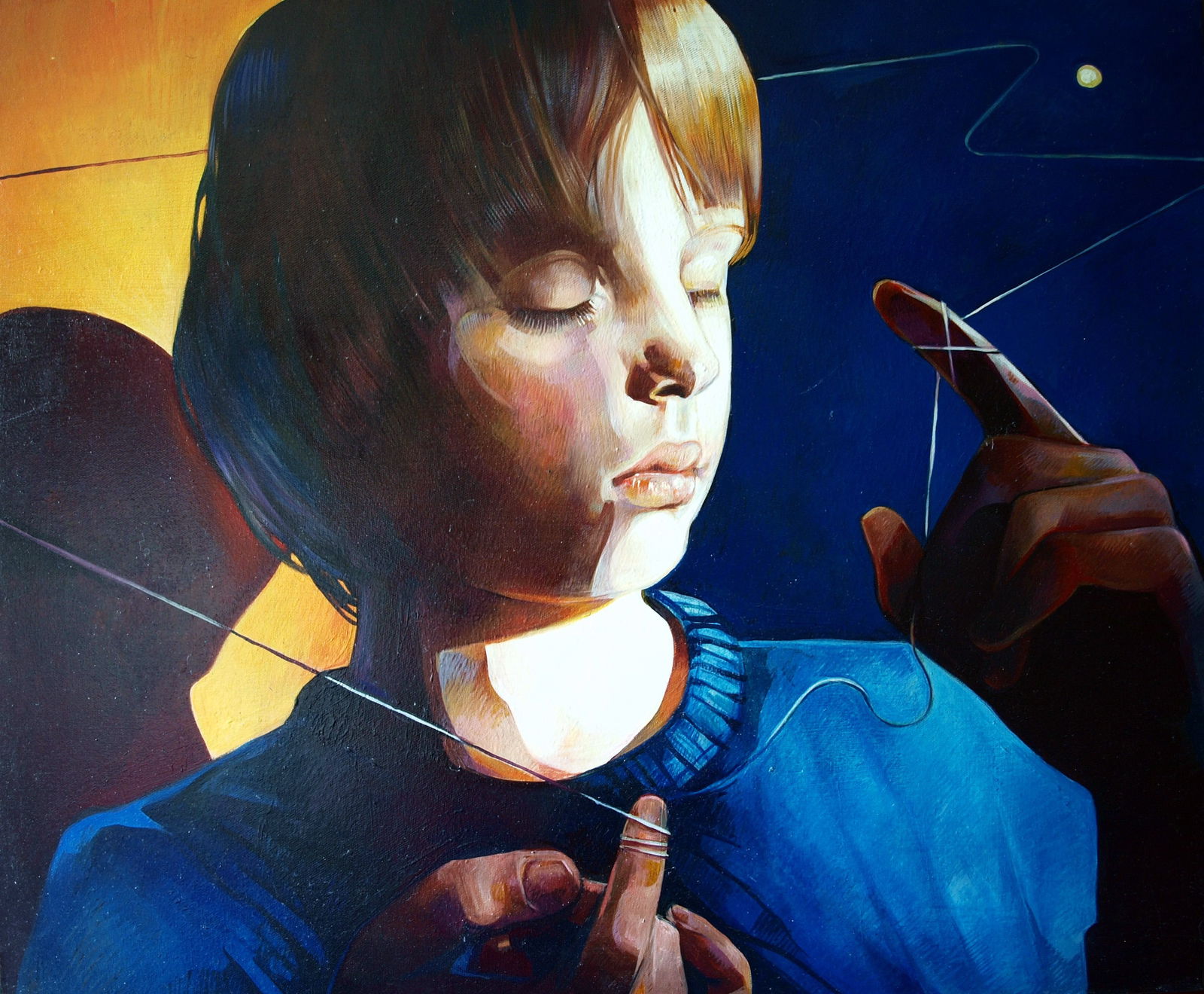 Oil painting Dream Catcher Konsta G. Amelinn: Title: Oil painting Dream Catcher Konsta G. Amelinn Description: 4KONS Painter: Konsta G. Amelinn Size: 60x50 cm/23.62x19.68 inches Components: oil, synthetic canvas Original painting CONDITION: 