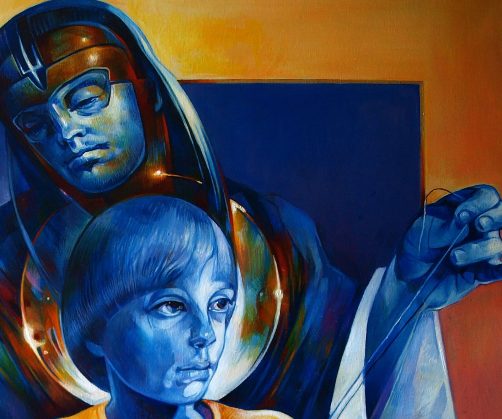 Oil painting Enjoying Father Konsta G. Amelinn - 4