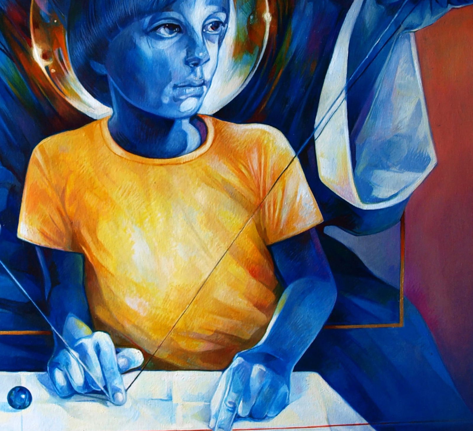 Oil painting Enjoying Father Konsta G. Amelinn - 6