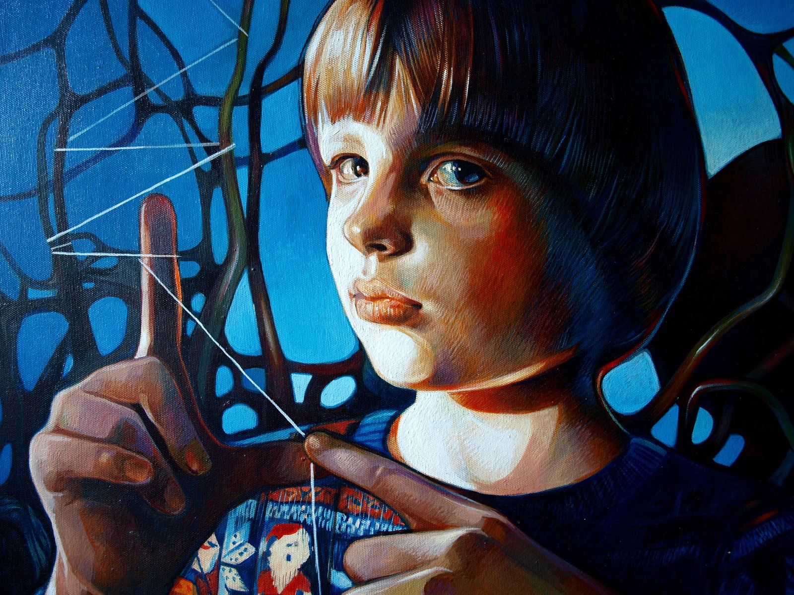 Oil painting Start of questions Konsta G. Amelinn - 2