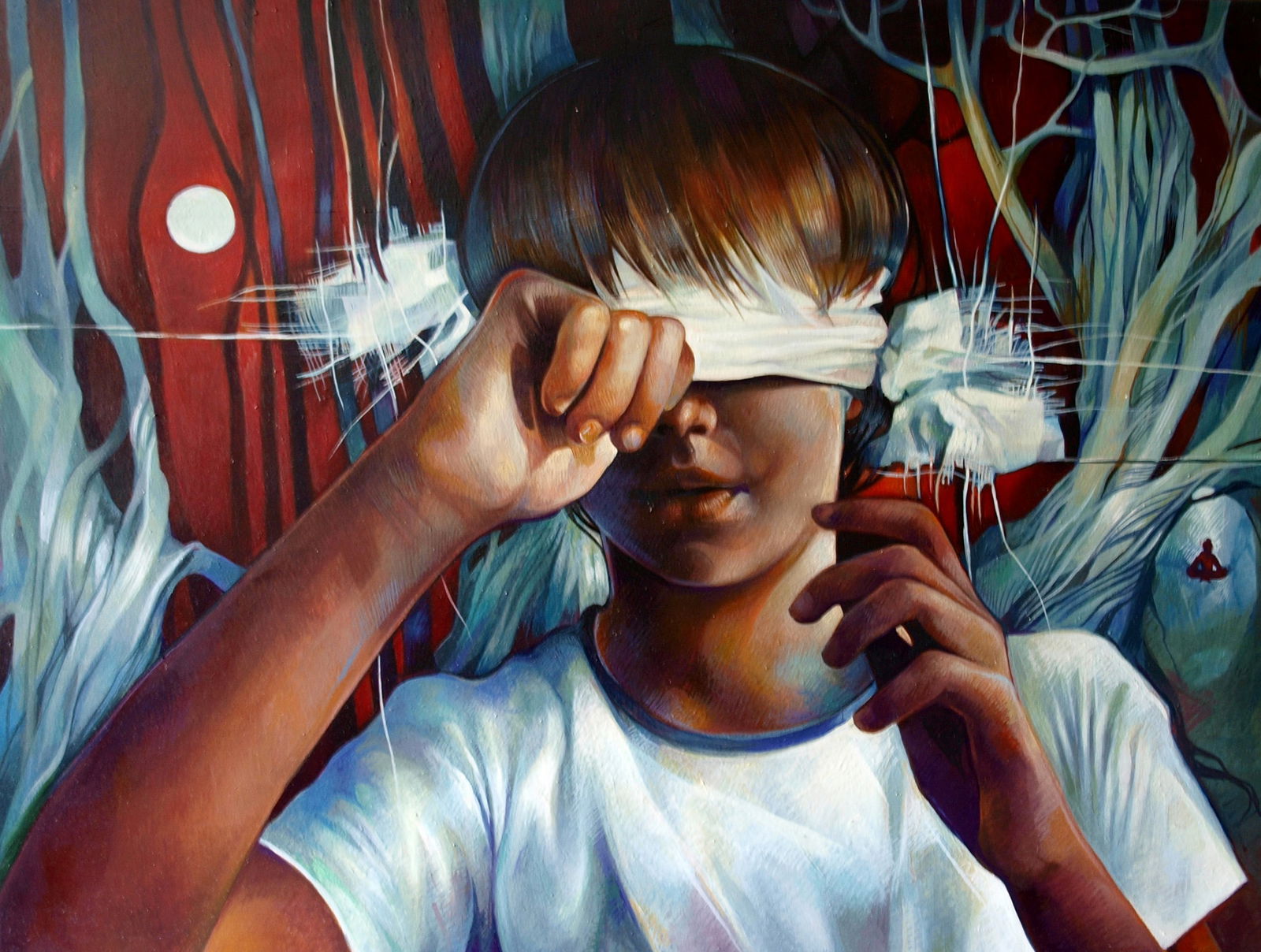 Oil painting Silver Buddha Konsta G. Amelinn (1 of 6)