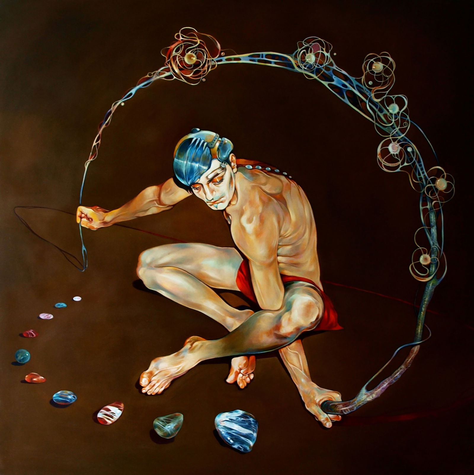 Oil painting Markandeya Rishi Konsta G. Amelinn (1 of 6)