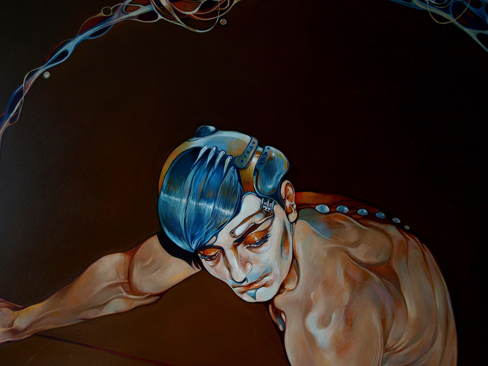 Oil painting Markandeya Rishi Konsta G. Amelinn - 2