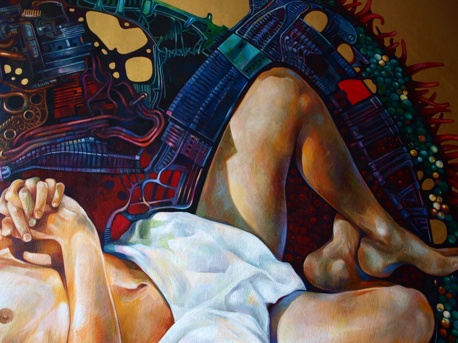 Oil painting Overcoming the Singularity Konsta G. Amelinn - 3