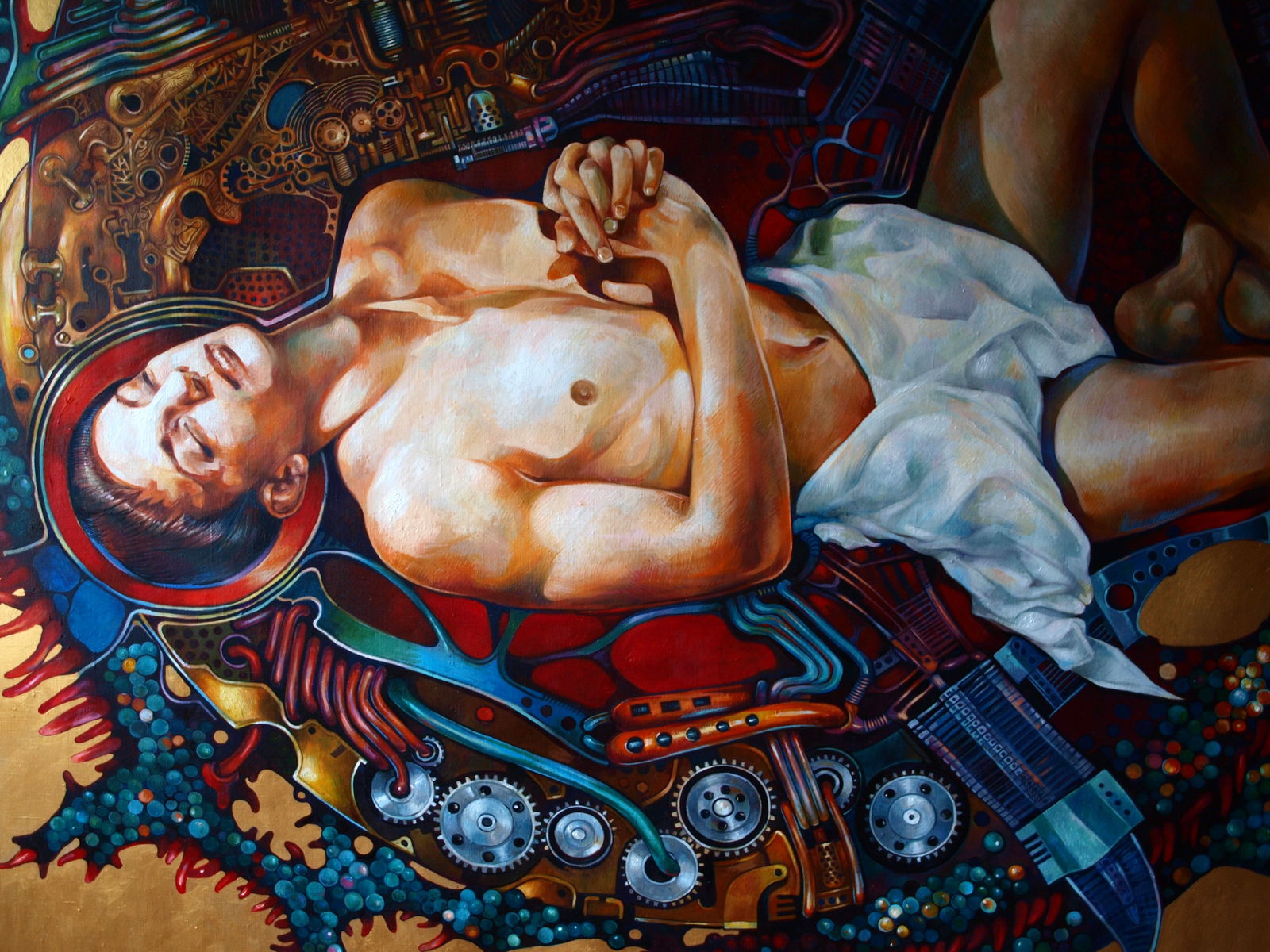 Oil painting Overcoming the Singularity Konsta G. Amelinn - 4