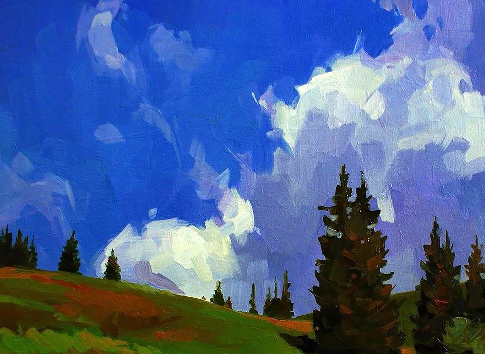 Oil painting In mountain forests Anastasia Yaroshevich - 2