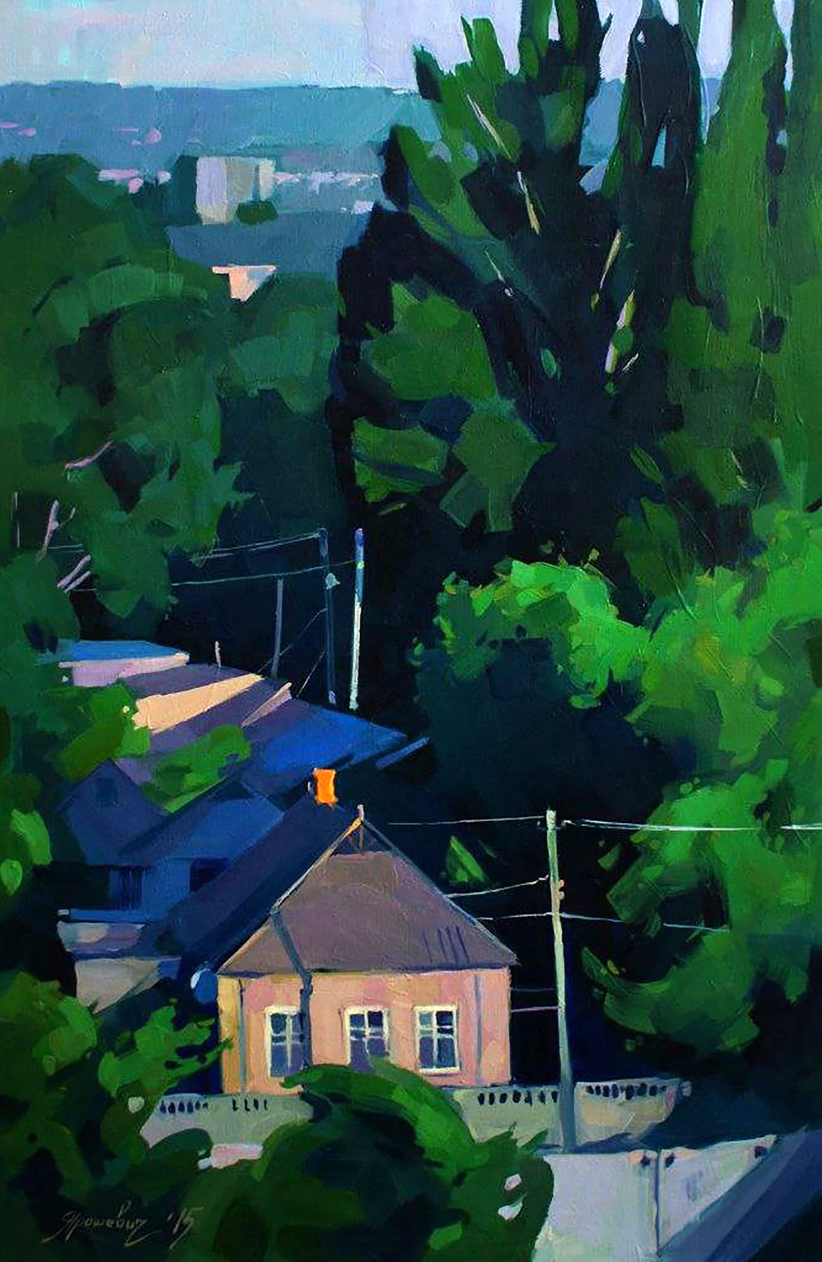 Oil painting At five in the morning Anastasia Yaroshevich (1 of 5)