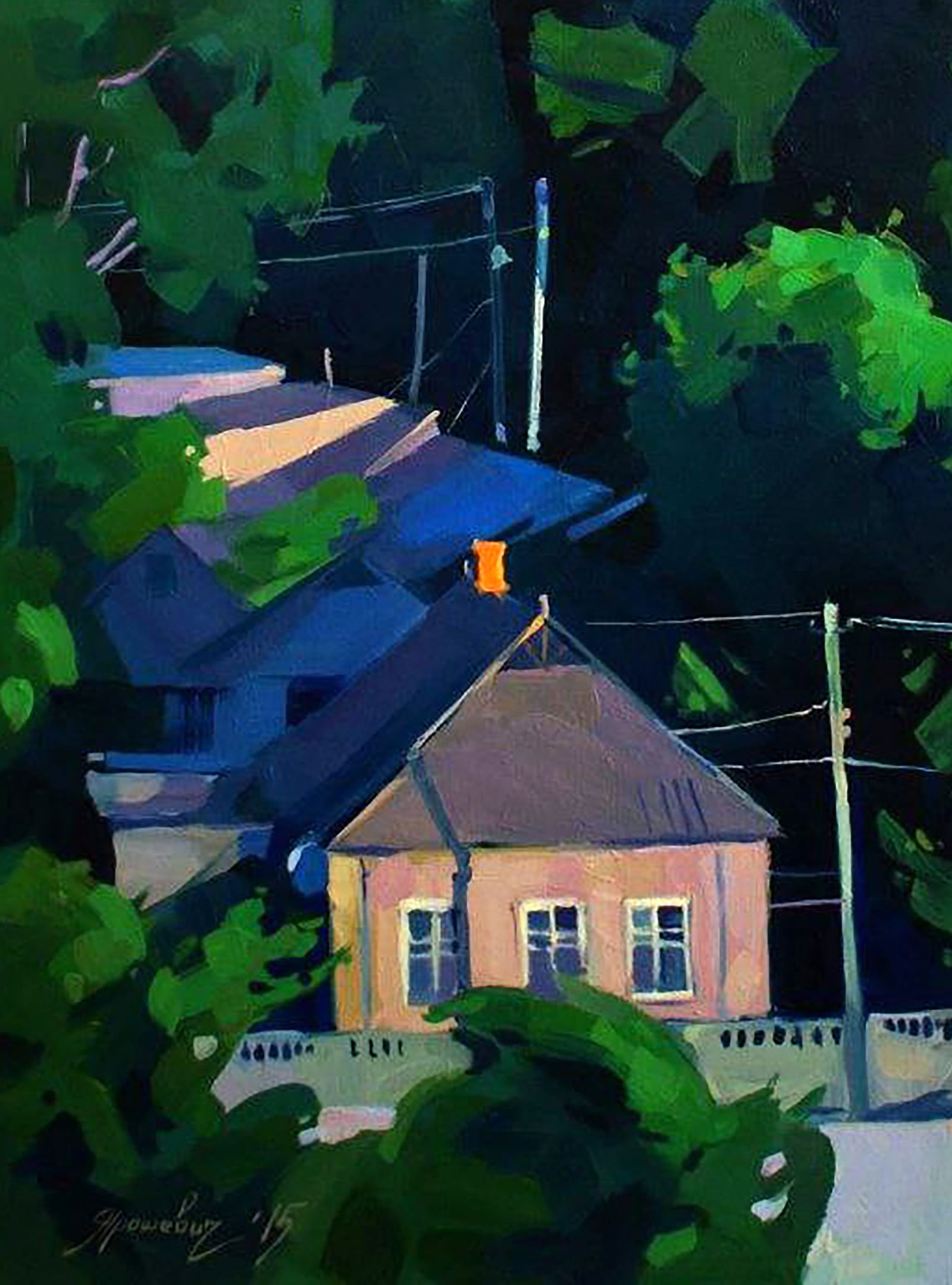 Oil painting At five in the morning Anastasia Yaroshevich - 4