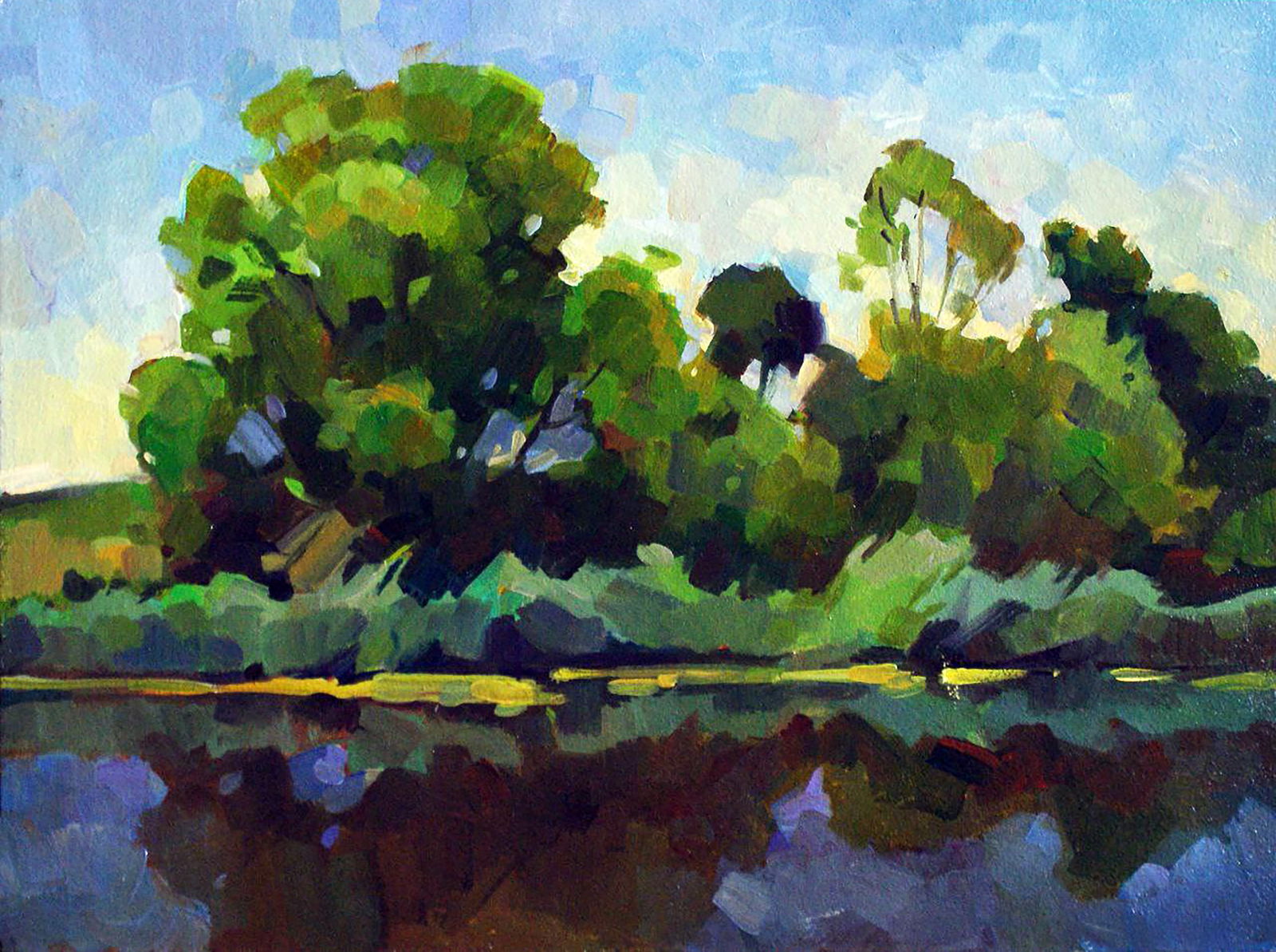 Oil painting River near the village Anastasia Yaroshevich (1 of 5)