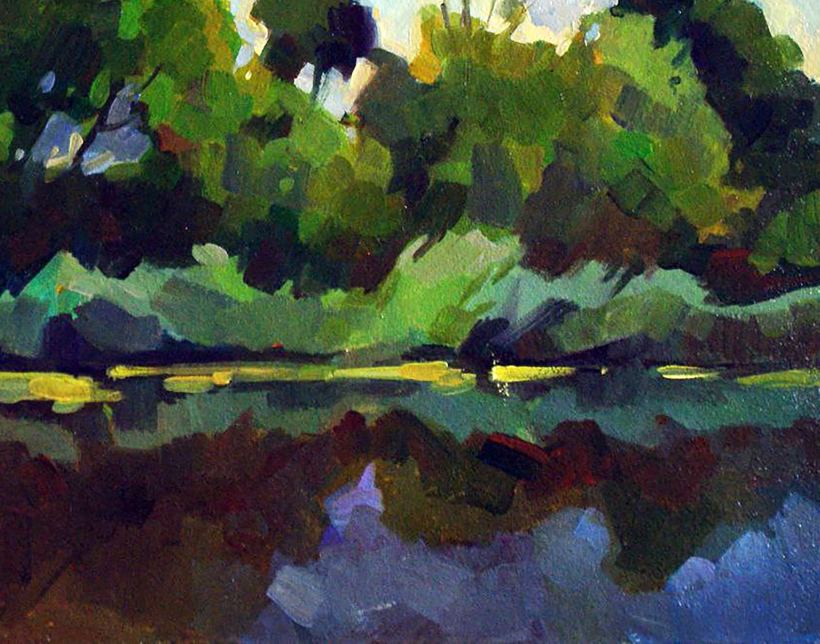 Oil painting River near the village Anastasia Yaroshevich - 5