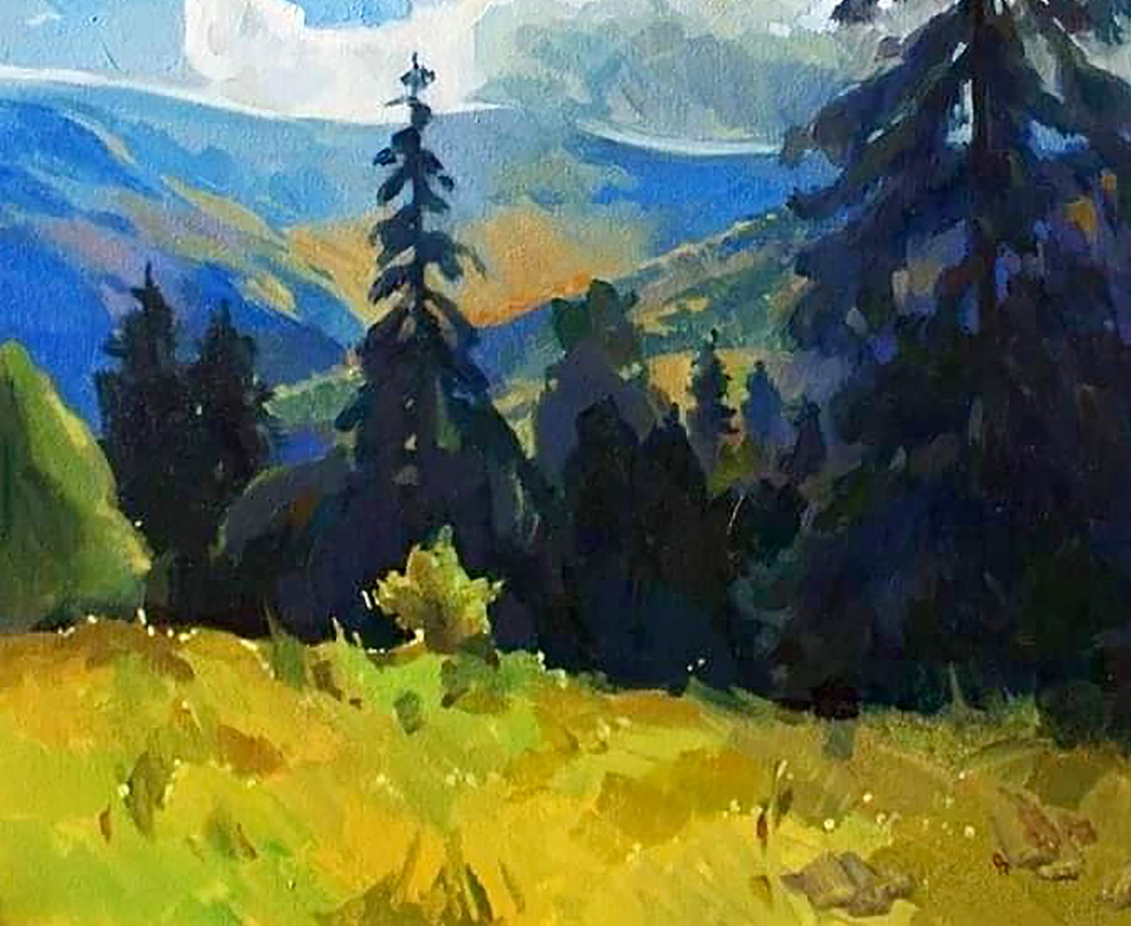 Oil painting September in the mountains Anastasia Yaroshevich - 4