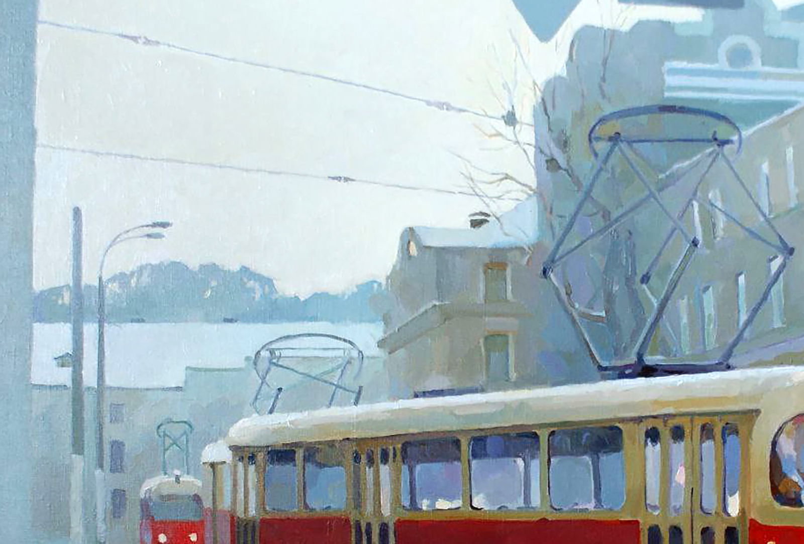 Oil painting Winter morning in the city Anastasia Yaroshevich - 2