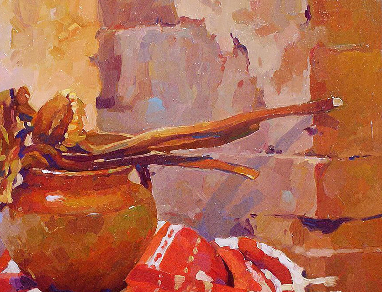 Oil painting Still life with dry sunflowers Anastasia Yaroshevich - 3