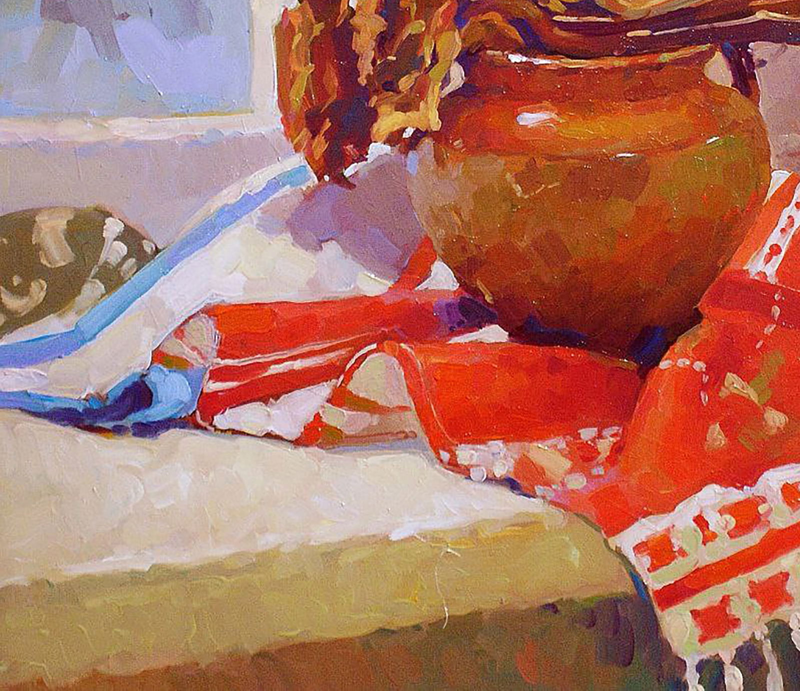 Oil painting Still life with dry sunflowers Anastasia Yaroshevich - 4