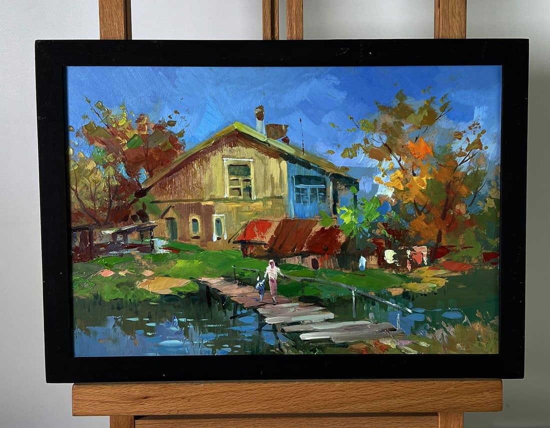 Oil painting The Road Home Yuriy Suprunchuk: Title: Oil painting The Road Home Yuriy Suprunchuk Description: No.AAA6152*** ABOUT THIS PAINTING **** TITLE: "The Road Home"* ARTIST: Yuriy Suprunchuk* SIZE: 20x30 cm/7.87x11.81 inches'* MEDIUM: oil,