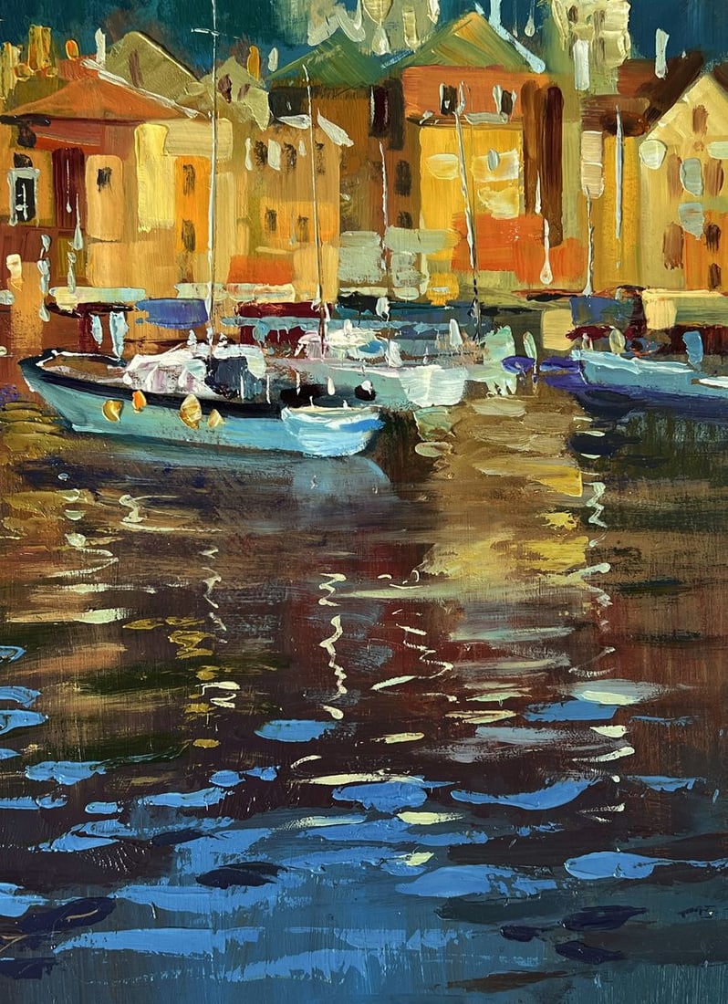 Oil painting Golden City Embankment Yuriy Suprunchuk - 10