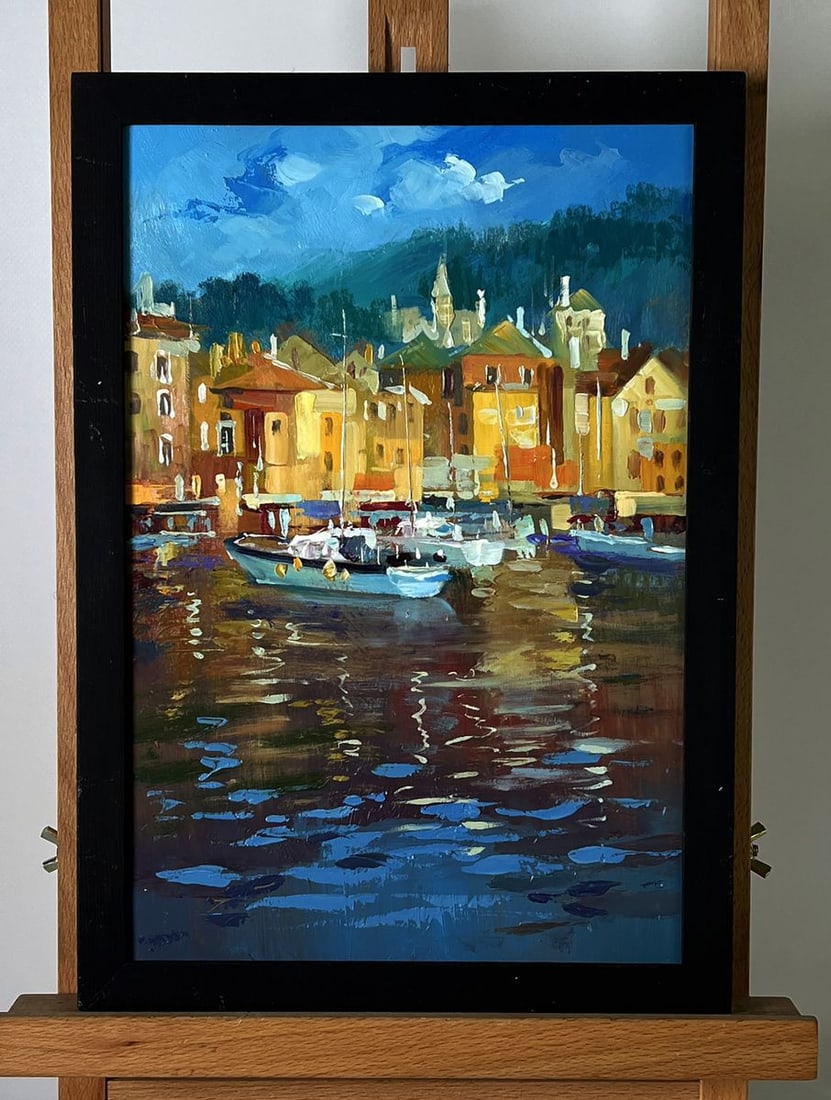 Oil painting Golden City Embankment Yuriy Suprunchuk (1 of 11)