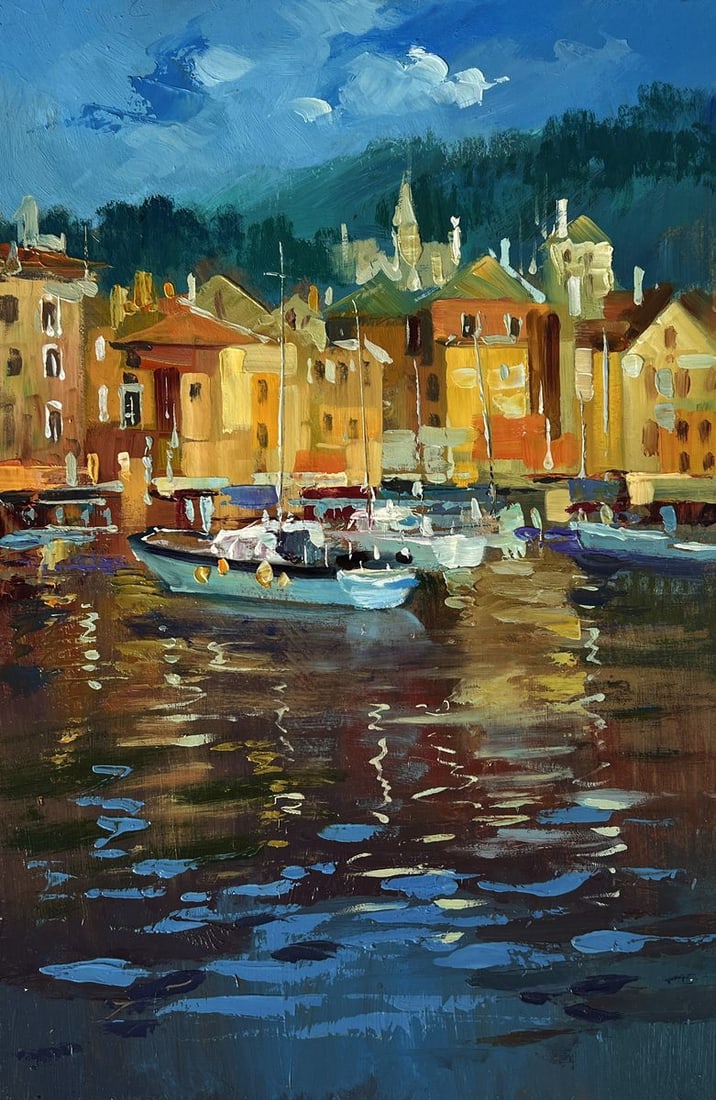 Oil painting Golden City Embankment Yuriy Suprunchuk - 3