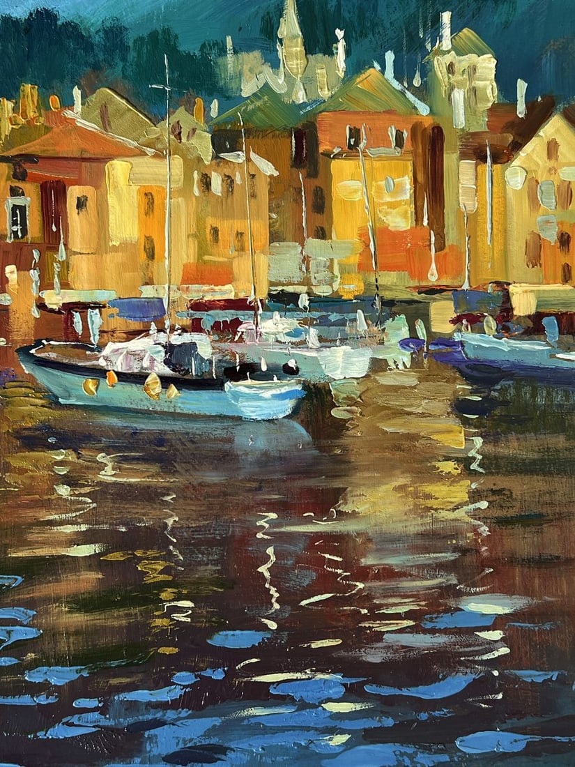 Oil painting Golden City Embankment Yuriy Suprunchuk - 9