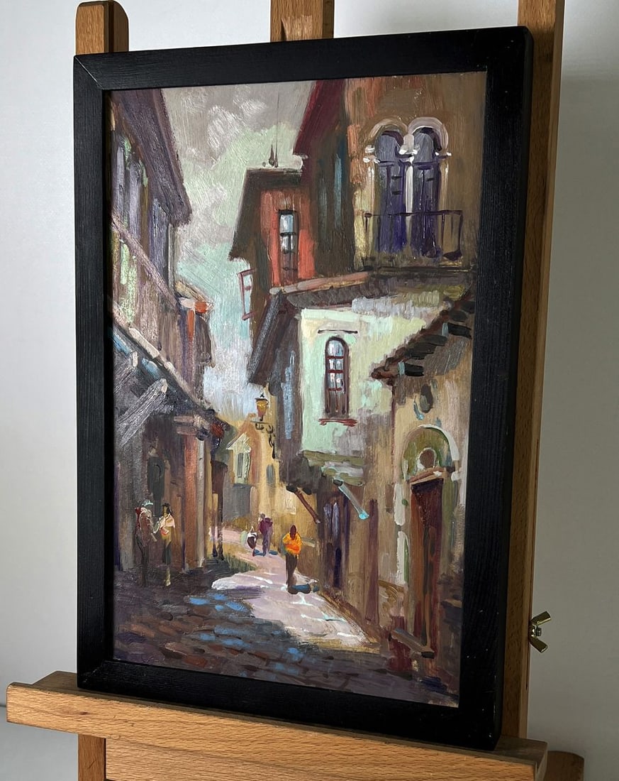 Oil painting Old Town Street Yuriy Suprunchuk - 2