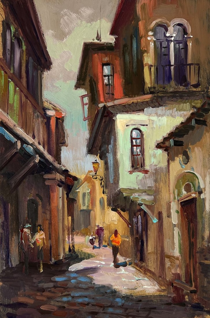 Oil painting Old Town Street Yuriy Suprunchuk - 3
