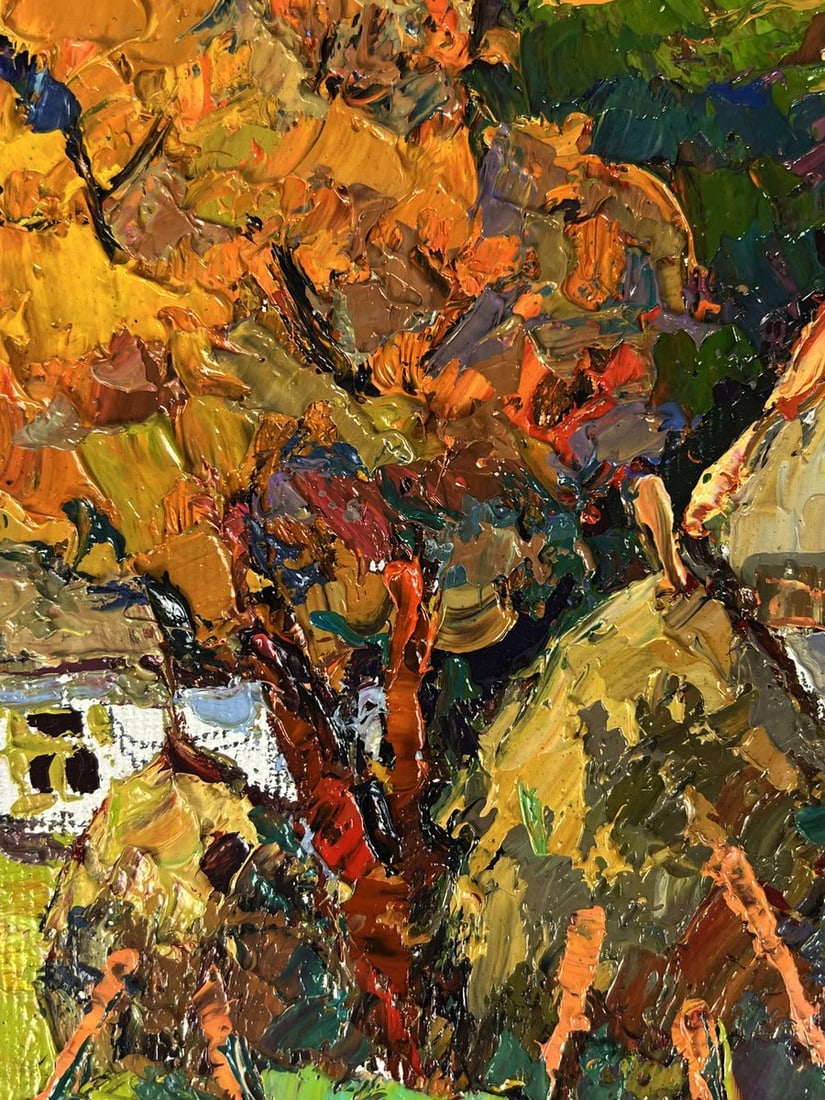 Oil painting Autumn Courtyard Oksana Ivanyuk - 5