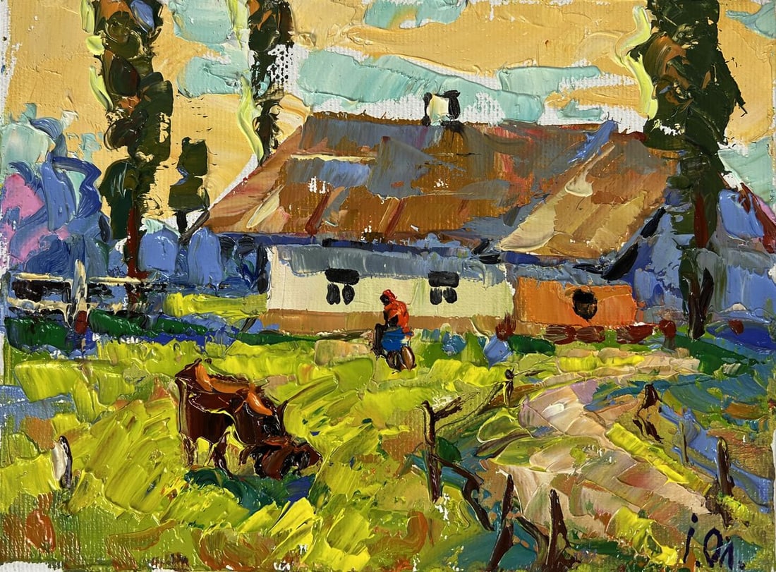Oil painting Village courtyard Oleksiy Ivanyuk - 3