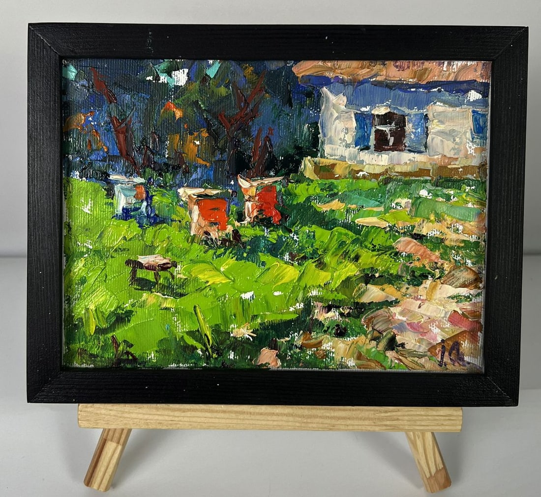 Oil painting Sunny Courtyard Oleksiy Ivanyuk: Title: Oil painting Sunny Courtyard Oleksiy Ivanyuk Description: No.AAA6165*** ABOUT THIS PAINTING **** TITLE: "Sunny Courtyard"* ARTIST: Oleksiy Ivanyuk* SIZE: 15x20 cm/5.90x7.87 inches'* MEDIUM: oil