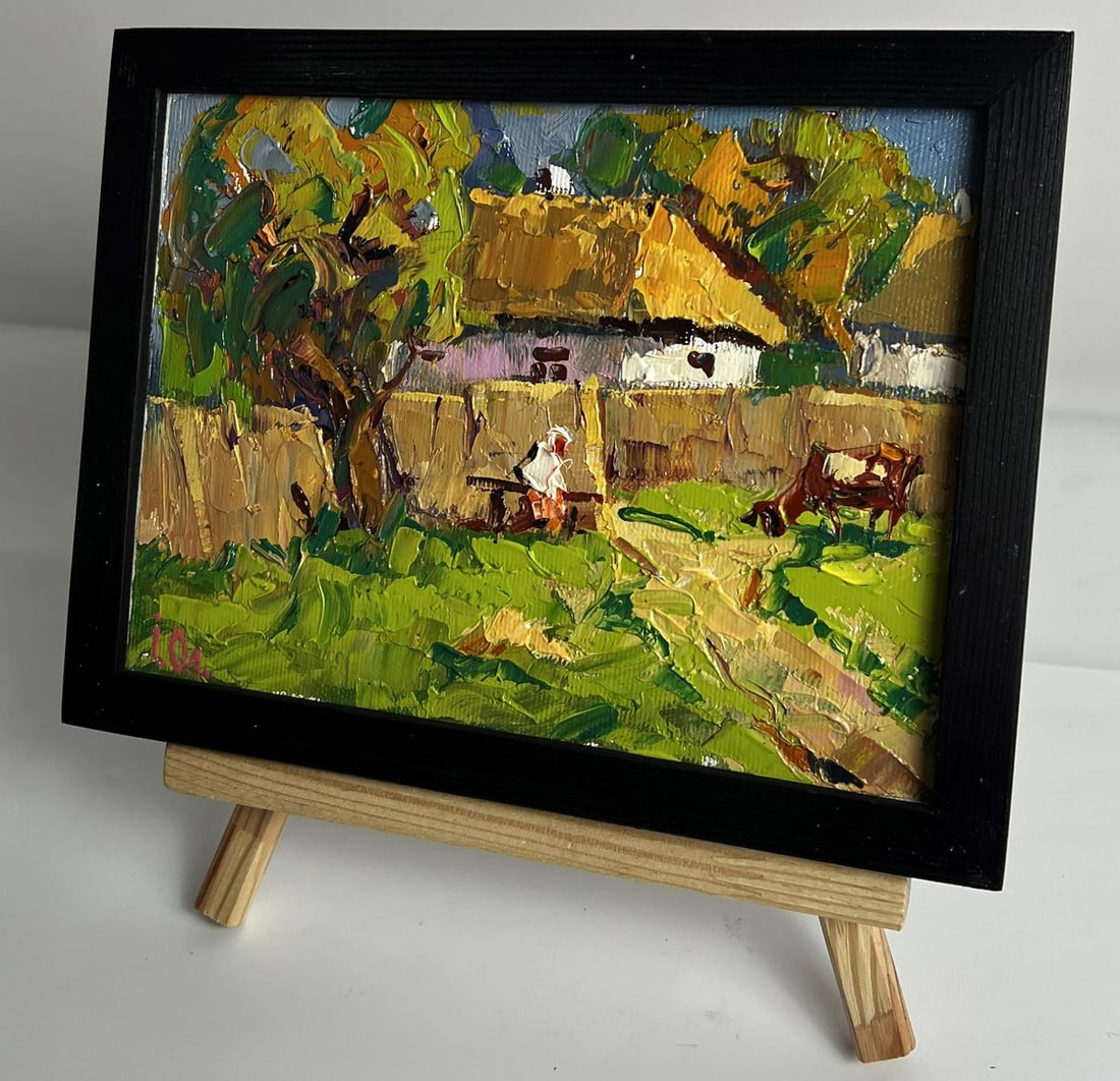 Oil painting Near the Yard Oleksiy Ivanyuk - 2