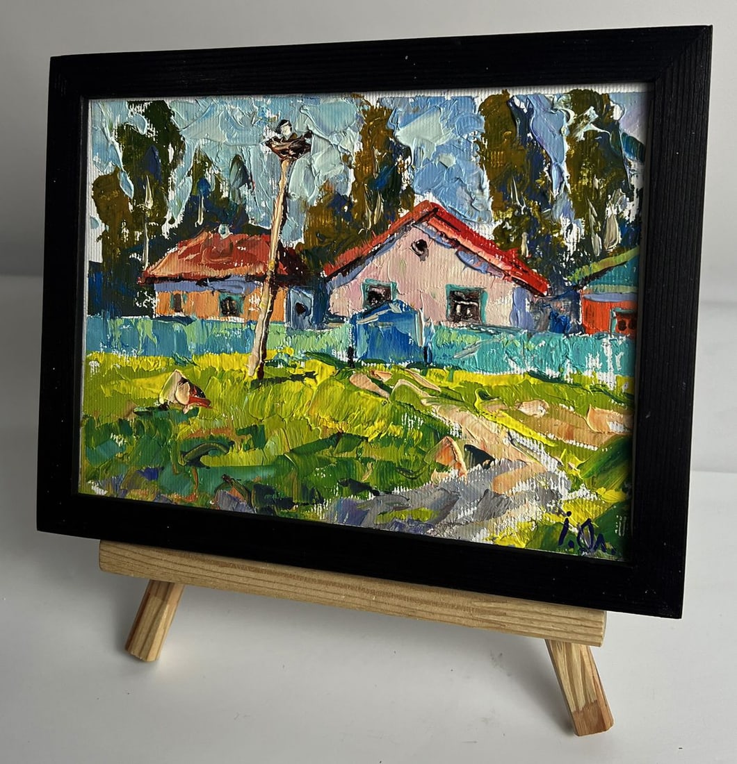 Oil painting A quiet street in the village Oleksiy Ivanyuk - 2