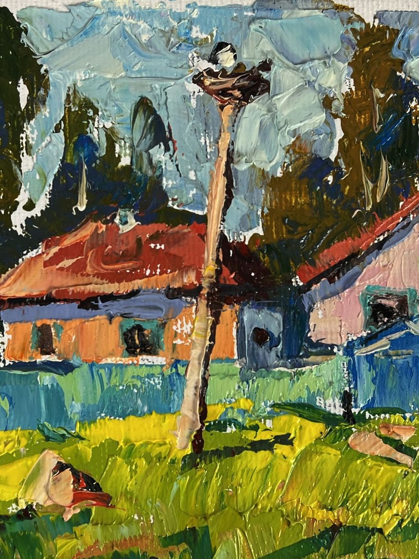 Oil painting A quiet street in the village Oleksiy Ivanyuk - 4