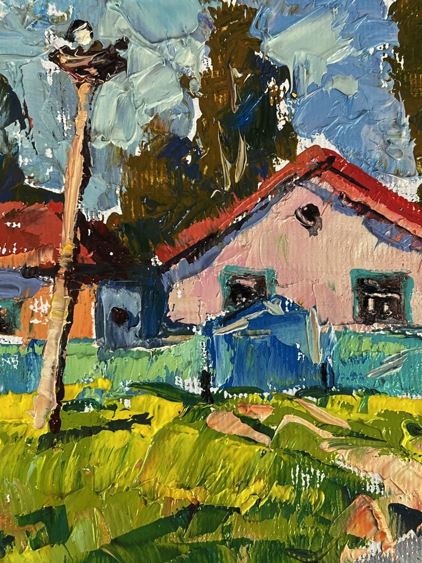 Oil painting A quiet street in the village Oleksiy Ivanyuk - 7