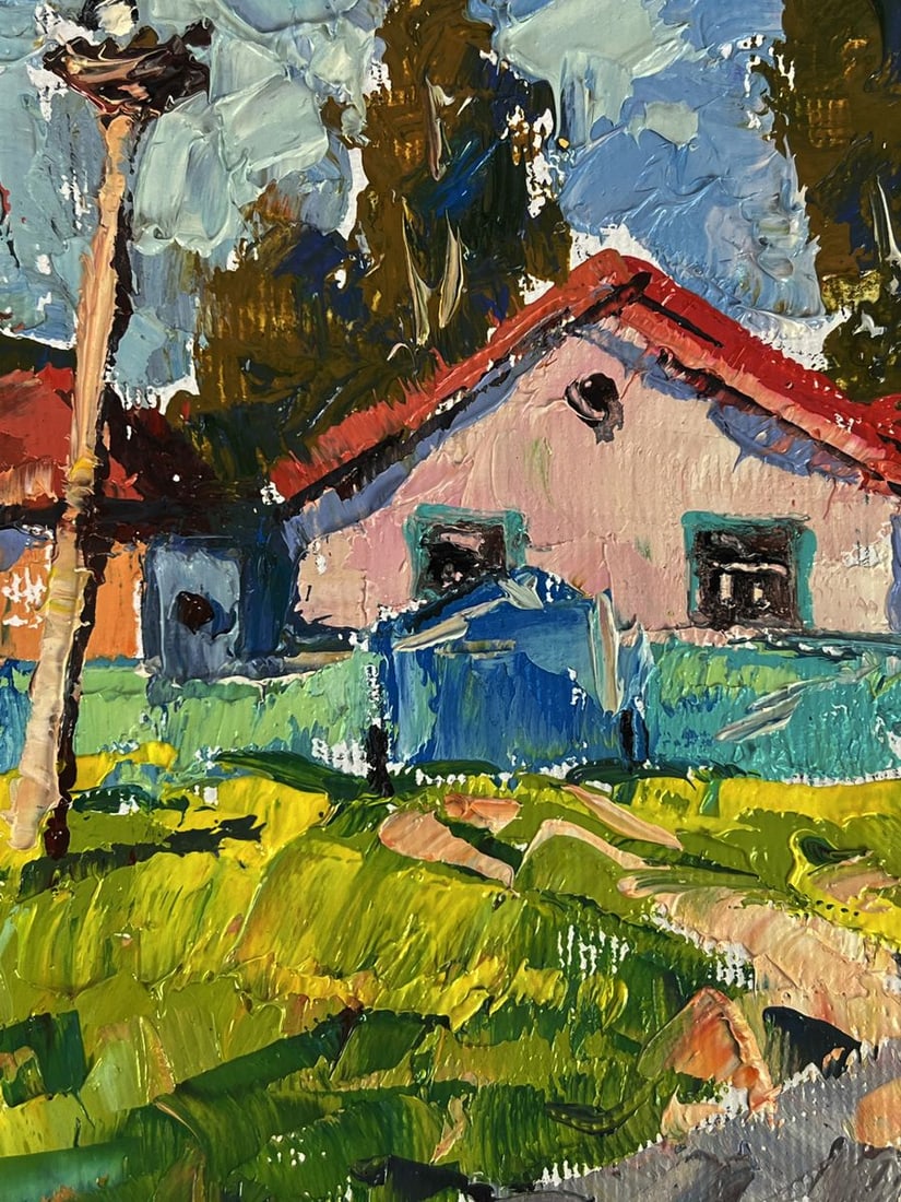 Oil painting A quiet street in the village Oleksiy Ivanyuk - 8