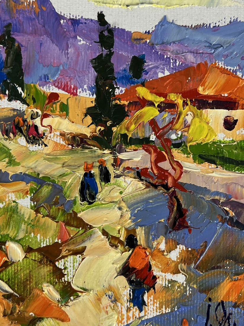 Oil painting A village by the river Oleksiy Ivanyuk - 10