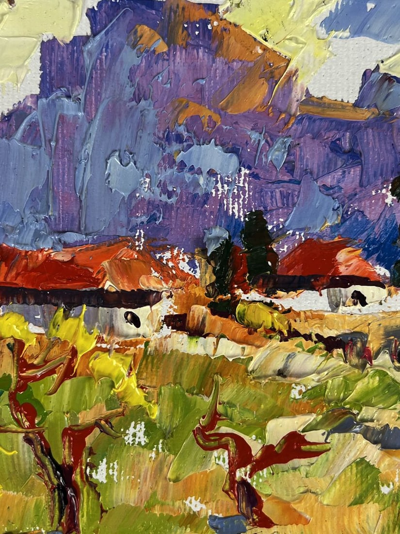 Oil painting A village by the river Oleksiy Ivanyuk - 4