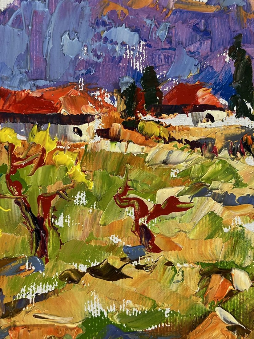 Oil painting A village by the river Oleksiy Ivanyuk - 5