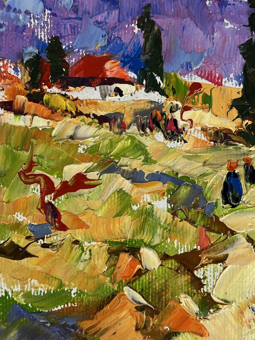 Oil painting A village by the river Oleksiy Ivanyuk - 7